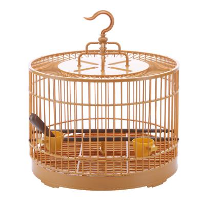 China Vintage Style Breathable Bird Breeding Cage Round Bird Cage With 2 Feeding Cups For Small Birds Parrot for sale