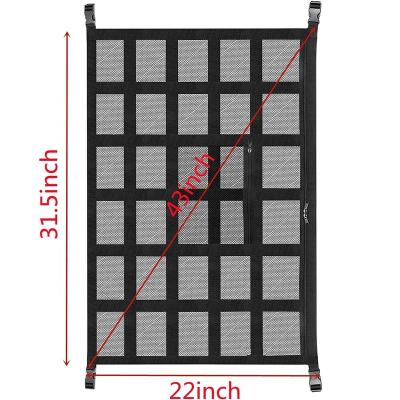 China High Strength Adjustable Double-Layer Mesh Cargo Net Upgrade Car Ceiling Cargo Net Pocket For SUV Long Trip for sale