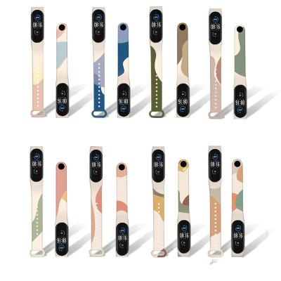 China Fanshion sport MI band replacement band with multicolor morandi is MI 4/5/6 22mm silicon smart watch band for sale