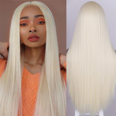 China Silky Straight 30inch Wave Lace High Temperature Fiber Wig Can Be Customized Long Color Woman Wig Wholesale for sale