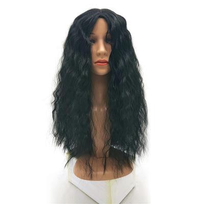 China 2021 New Environmental Friendly Natural Black Curly Corn Wave Wig Hot Lace Woven Wig Ladies Wig Big Long Set For Fashion Ladies for sale