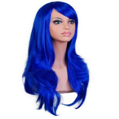 China Wholesale Cheap Spot Wave Long Curly Hair Color Wig Anime Curly Headwear Regular Wig Cosplay for sale