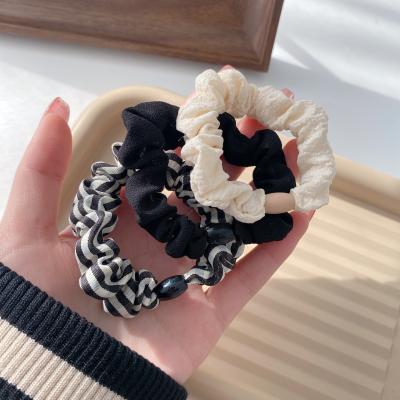 China Fashion 3 Pieces Fashion Hair Rope Cloth Girl Soft Ponytail Rope Large Intestine Hair Ring Main Ring for sale