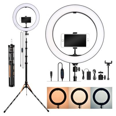 China FOSOTO RL14-150 Selfie Ring Light 2900-5600k 14inch Beauty Fill Light with 2M Tripod Stand for Video Living RL14-150 for sale