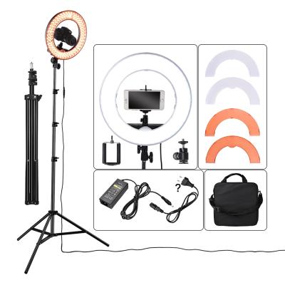 China USA FREE SHIPPING FOSOTO Photographic Lighting 5500K Dimmable 14 inch Led Ring Light Lamp With Tripod Stand RL-12 for sale