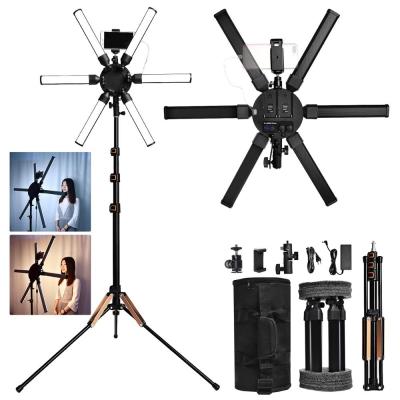 China Free Shipping Philippines FOSOTO FT-06 MINI Superstar 3200-5600k LED Video Ring Light Kit for FT-SL6S Superstar LED Photography Visual Shooting Lamp for sale