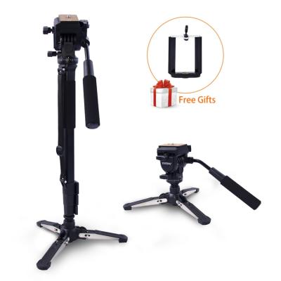 China Digital Camera Yunteng VCT-288 Camera Monopod with Liquid Pan Head and Phone Holder for sale