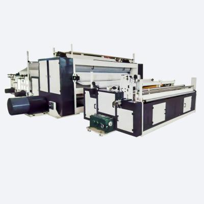 China Hotels low cost automatic kitchen paper kitchen towel embossing and rewinding machine with factory price for sale