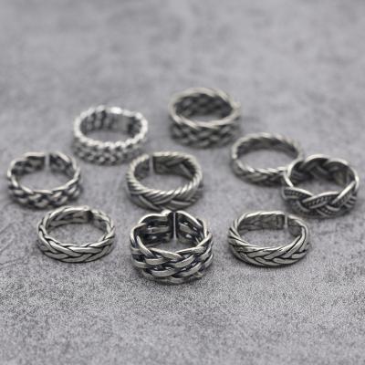 China FASHION Jewelry Sterling Silver Fashion Korean Ring Female Thai Silver Rings Handwoven from Sterling Silver 925 for sale