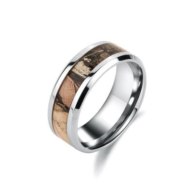 China Wholesale Hot Selling Stainless Steel FASHIONABLE Ring Jewelry Camouflage Rings for sale