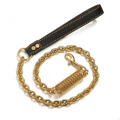 China Custom DETACHED Explosion-Proof O-Shaped Pad Anti-bite Chain Stainless Steel Large Dog Leashes Spring Dog Pet Supplies Dog Leash for sale