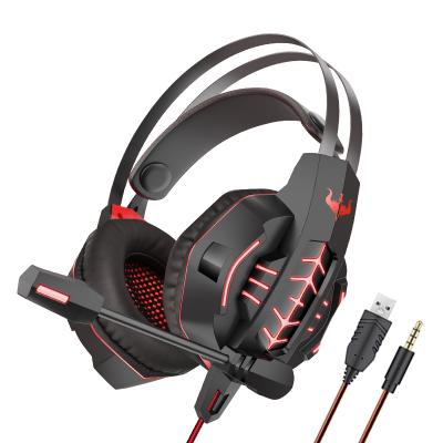 China GT63 RGB Headband Light Gaming Headset Headset Wired Single Headset Earphone ps4 Gaming Headset With MIC for sale