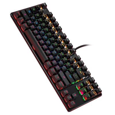 China Mechanical Keyboard 87 Anti-ghosting K400 USB Head Jack Illuminated Gaming Keyboard for sale