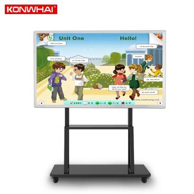 China Metal Case + Tempered Glass LED Touch Screen All-in-one PC 75 Inch Video Conference Equipment With Mobile Bracket for sale