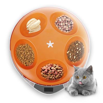 China Automatic Feeder Smart Cat Pet Feeder For Dogs Automatic Pet Tuya Cat Dog Intelligent Timer Smart Wet & Dry Meal 5 Automatic Pet Feeder for sale