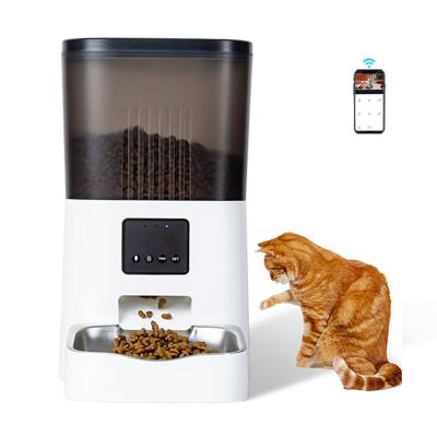 China Wifi Tuya Automatic Dog Cat Food Dispenser Smart Automatic Timed Pet Feeder for sale