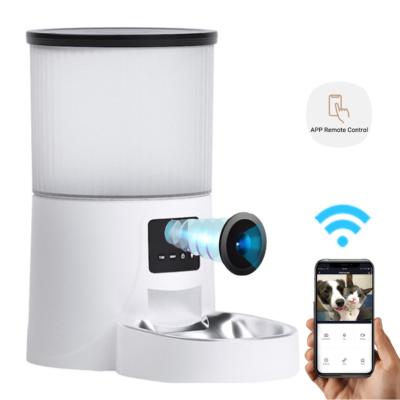 China Tuya Wifi Automatic Pet Cat Food Driver Dog Cat Smart Wifi Automatic Automatic Pet Food Feeder With Wifi Camera for sale