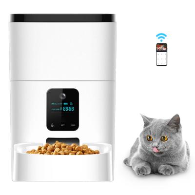 China Large 4L 6L Automatic Automatic Pet Cat Dog Feeder Tuya Smart Wifi Auto Feeder With Wifi for sale