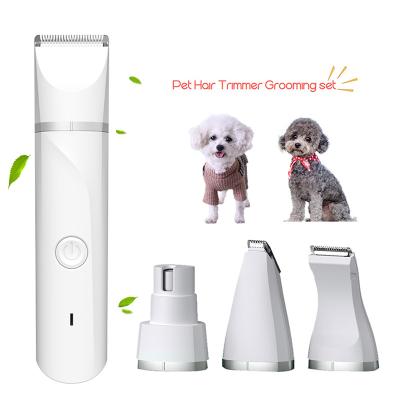 China Viable Electric 4 in 1 Clippers Kit Ceramic Blade Electric Hair Brushless Dog Clippers Professional Dog Pet Clippers for Pets for sale