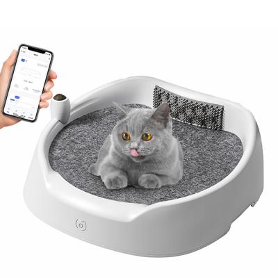 China App Control Wifi Cooling Bed Radiator Pet Cat Cooling Bed Radiator Luxury Round Pet Bed Cold And Warm Adjustment Pet Bed For Cat for sale