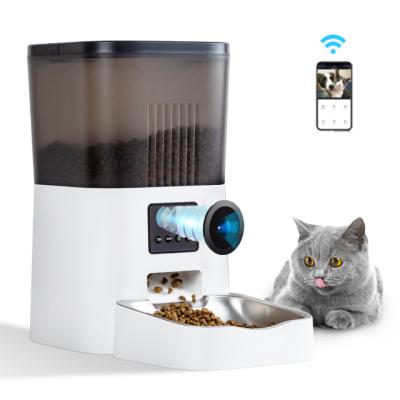 China Big Intelligence Tuya Camera Auto Wifi Smart Animal Driver Automatic Cat Pet Food Auto Feeder Auto Smart Timer Whit App Wifi Camera for sale