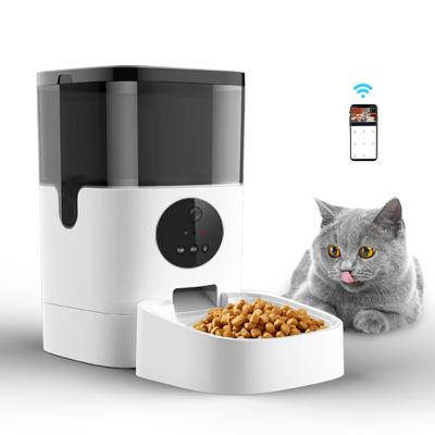 China WiFi Auto Automatic Pet Feeder Food Dispenser Smart Pet Feeder With Camera for sale