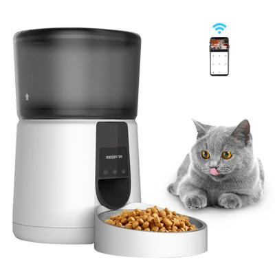 China Tuya Smart App Pet Feeder Pet Feeder Auto Automatic Bowl Smart Pet Feeder Cat Dog Pet Feeder Food Vending Machine for sale