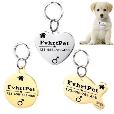 China Custom Printed Lights Metal Engrave Collar Personalized Blank Pet ID Tags Dog Tag for sale