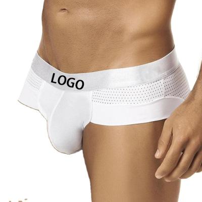 China Mesh Boxer Men's Underwear Silk Hollow Breathable Shorts Sexy Ice Cream Briefs Antibacterial New Men's Underwear for sale