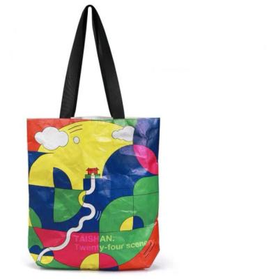 China Large capacity handmade fashion lady tyvek pvc dupont paper shopping tote bag for sale