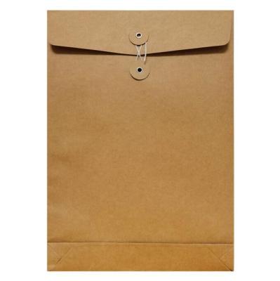 China Agriculture Custom Thickness Kraft Paper File Folder / Bag Envelope With String Tie Document for sale