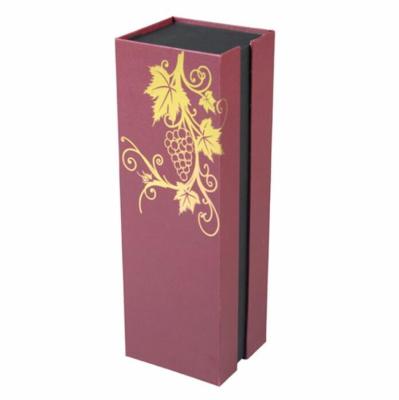 China Handmade Custom Matte Gilding Luxury Foldable Hard Paper Magnetic Closure Wine Box for sale