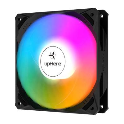 China High Airflow upHere 5V 3PIN ARGB Low Noise Case Fan 120mm Computer Fan Aura Sync Quiet PC Case Cooling PWM Fan for sale