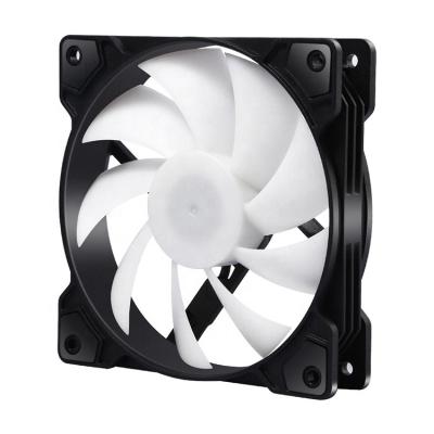 China Hot Sale PWM 4PIN 120mm Low Noise High Airflow High Low Noise Computer Case Fan 12V DC Fan Hot White Quiet Low Noise Computer Fan for sale