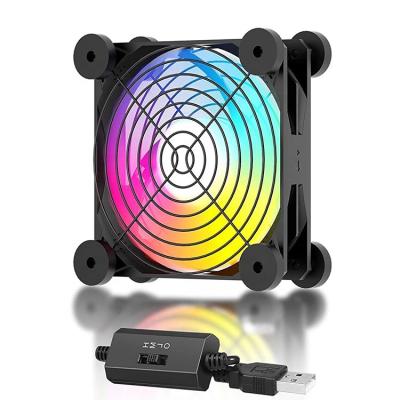 China upHere Long Life USB Fan 120mm RGB Fan with 3 Adjustable Wind Speeds for TV Box PS4 PC Laptop Air Cooling Fan for sale