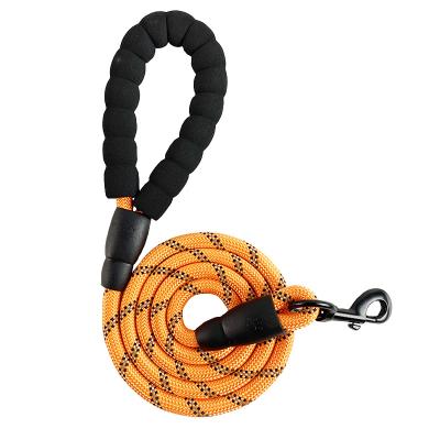 China Custom M28666 Durable Braided Nylon Soft Reflective Soft Handle Pet Leash Round Rope Dog Pet Outdoor Sports for sale