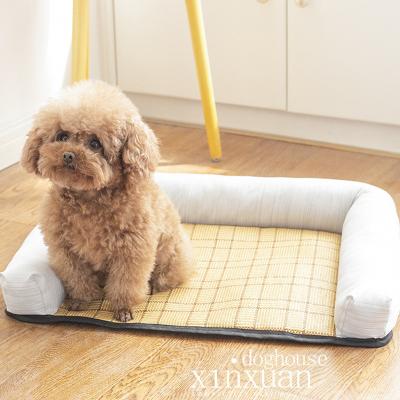 China M28685 Pet Cat Teddy Nest Viable Small And Medium Dog Nest Breathable Cat Rattan Grass Mat for sale