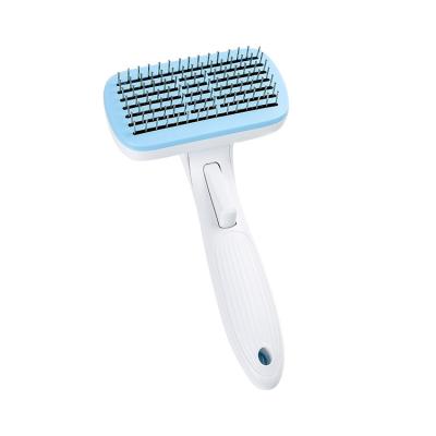 China Wholesale Viable Automatic Pet Grooming Comb Self-cleaning Pet Comb Cat and Dog Tying Needle Comb for sale