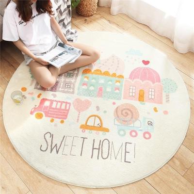 China Kids Room Round Blankets Washable Custom Soft Carpets for sale