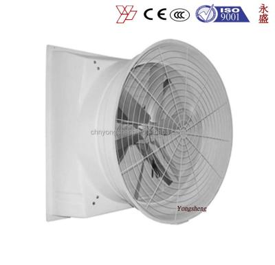 China Long Service Life Qingzhou Competitive Price Fiberglass Reinforced Air Cooling Exhaust Cone Plastic Belt Driven Fan For Pig Farm for sale