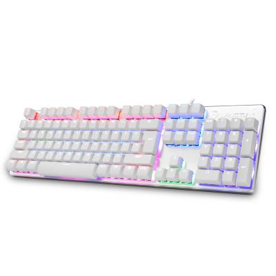 China Mechanical Keypad Black Switches Gaming Keyboard LED Backlit Rainbow USB Wired Keyboard For Office for sale