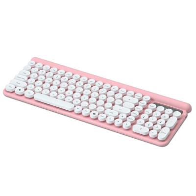 China Promotional good quality portable 2.4G computer numeric keypad wireless gaming phone pink keyboard for sale