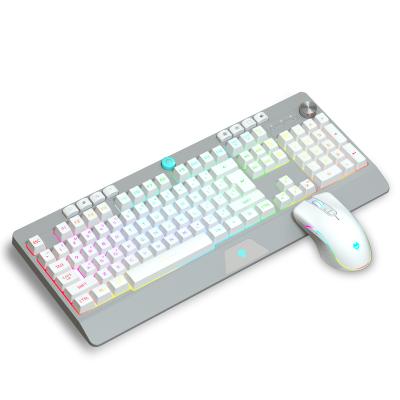 China For Home Office Wired Keyboard and Gaming Mouse Combo with LED Lighted Keys and 8 Multimedia RGB Backlit, Ergonomic for sale