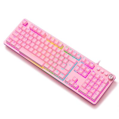 China RGB Keypad Gaming Numeric Mechanical Keyboard, Blue Switch, Water Resistant, Anti-Ghosting for Mac, PC, Pink for sale