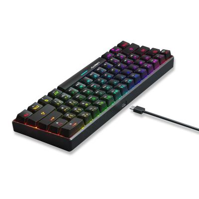 China Small Wireless Mechanical Keyboard 61 Keys 60% RGB Backlit Compact Gaming Keyboard, Wireless Keyboard for sale