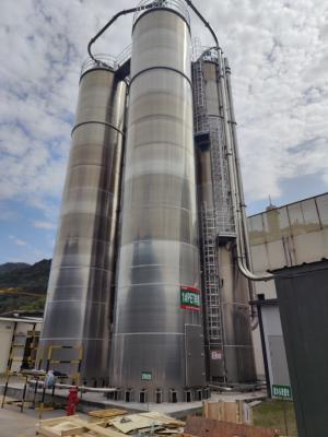 Cina 50m3-500m3 Silos di stoccaggio esterno a granello rotondo liscio fuori Silos di stoccaggio di materiale a granello in vendita