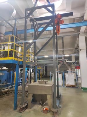 China Granulaten Big Bag Onloading Station 200Ltr Big Bag Discharge Station Met Elektrische Lift Te koop