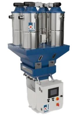 China 4 Componenten Gravimetrisch doseringssysteem 800 kg/h Plastic blending apparatuur GDM1000-4 Te koop