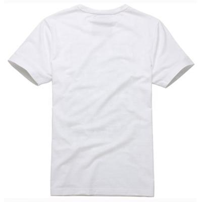 China Cotton Anti-Shrink Short Solid Heavy White White Single Sleeve T-Shirt for sale