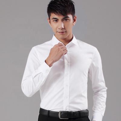 China High Quality Anti Shrink White Mens Formal Long Sleeve Dress Shirts for sale